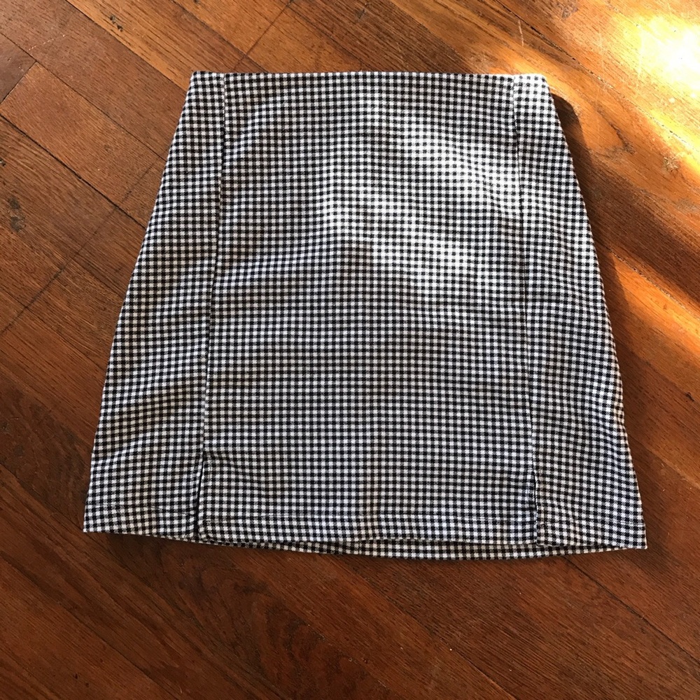 Brandy Melville black and white checkered skirt.